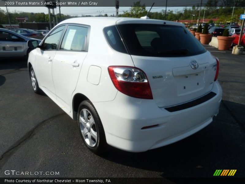 Super White / Ash Gray 2009 Toyota Matrix S AWD