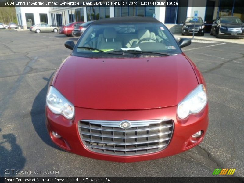 Deep Lava Red Metallic / Dark Taupe/Medium Taupe 2004 Chrysler Sebring Limited Convertible