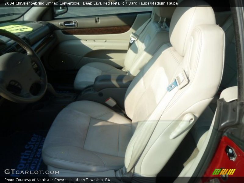 Deep Lava Red Metallic / Dark Taupe/Medium Taupe 2004 Chrysler Sebring Limited Convertible
