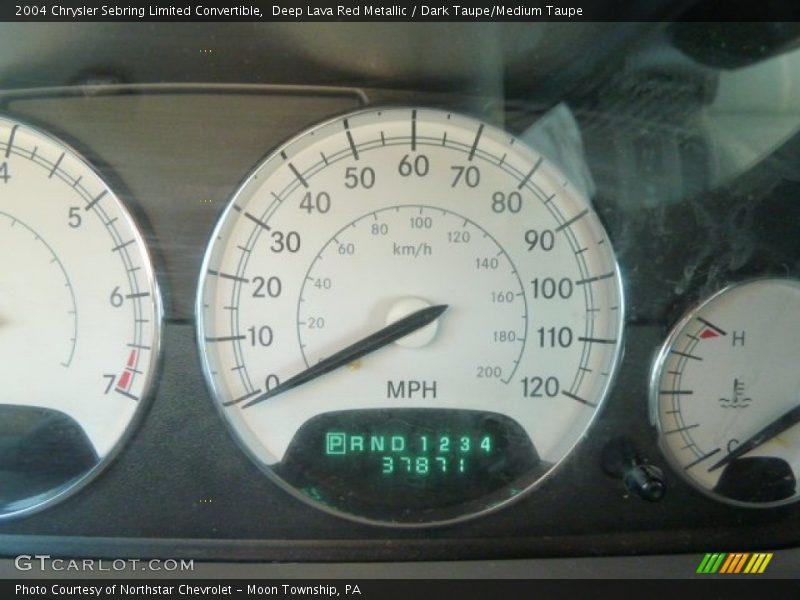 Deep Lava Red Metallic / Dark Taupe/Medium Taupe 2004 Chrysler Sebring Limited Convertible