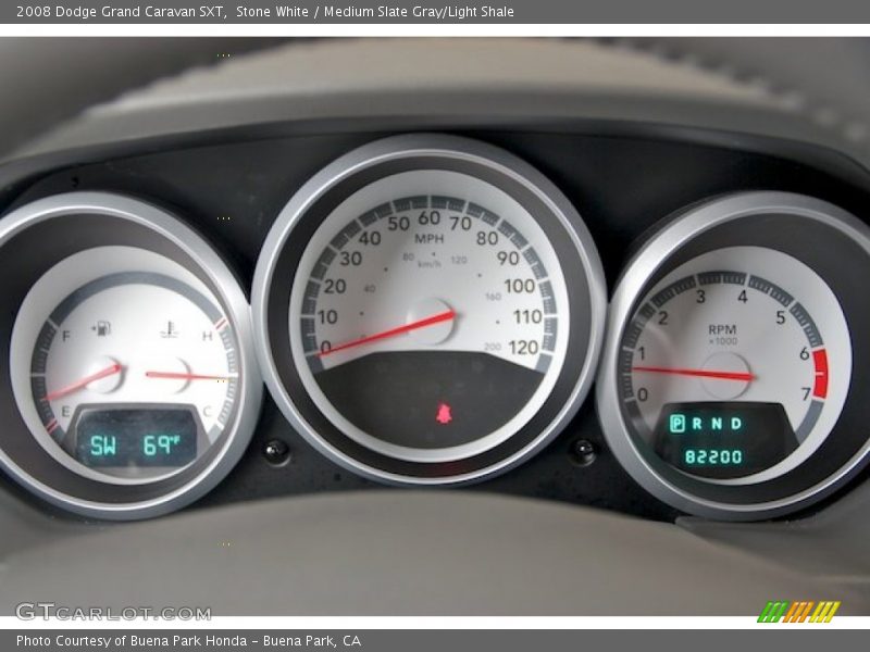 Stone White / Medium Slate Gray/Light Shale 2008 Dodge Grand Caravan SXT
