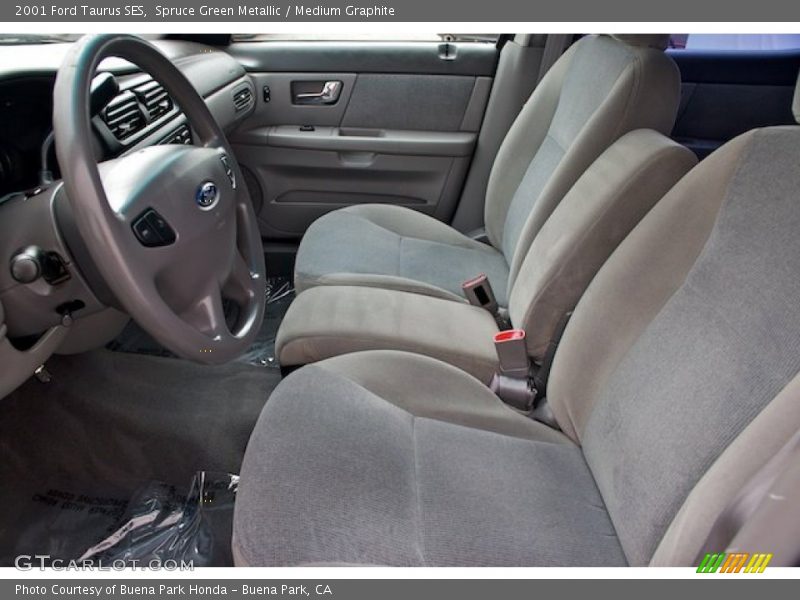Spruce Green Metallic / Medium Graphite 2001 Ford Taurus SES