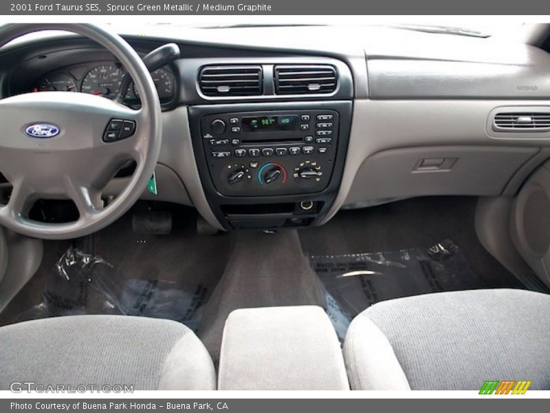 Spruce Green Metallic / Medium Graphite 2001 Ford Taurus SES