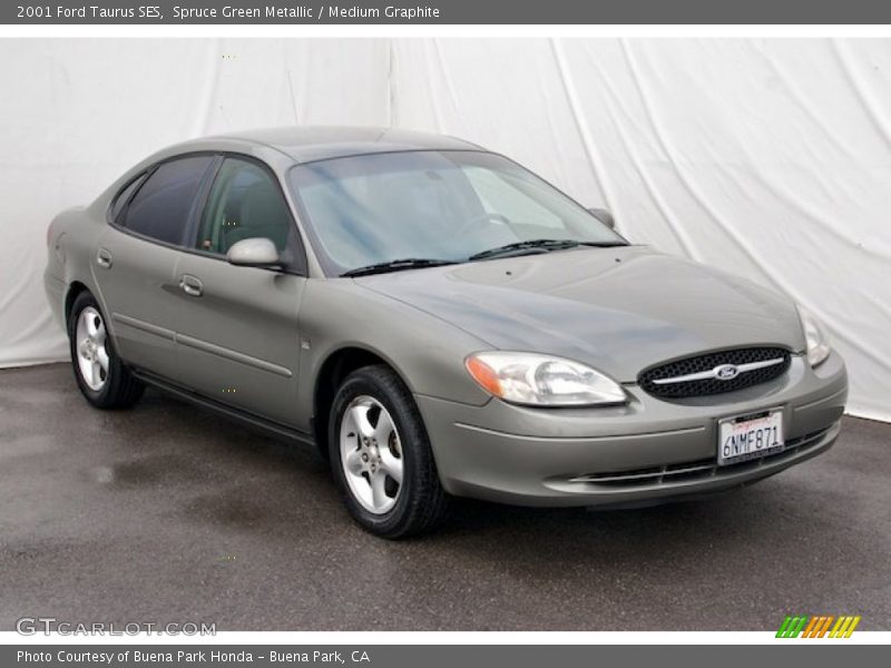 Spruce Green Metallic / Medium Graphite 2001 Ford Taurus SES