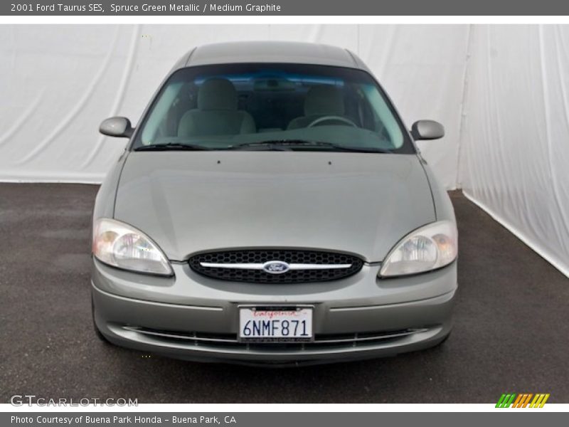 Spruce Green Metallic / Medium Graphite 2001 Ford Taurus SES