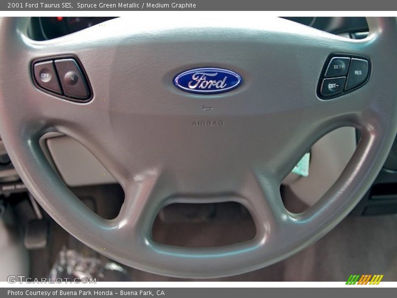 Spruce Green Metallic / Medium Graphite 2001 Ford Taurus SES