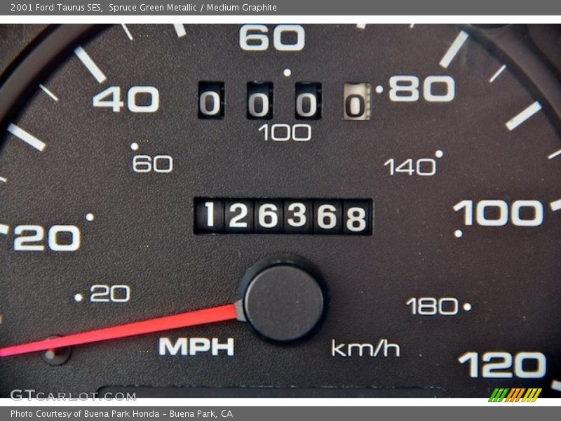 Spruce Green Metallic / Medium Graphite 2001 Ford Taurus SES