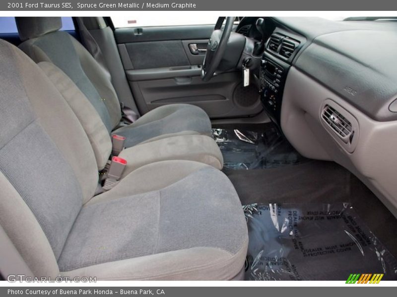 Spruce Green Metallic / Medium Graphite 2001 Ford Taurus SES