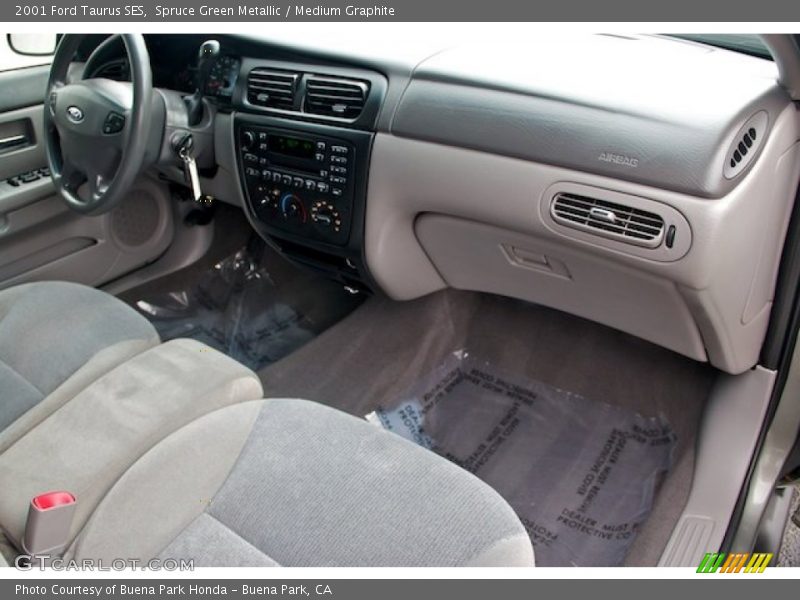 Spruce Green Metallic / Medium Graphite 2001 Ford Taurus SES