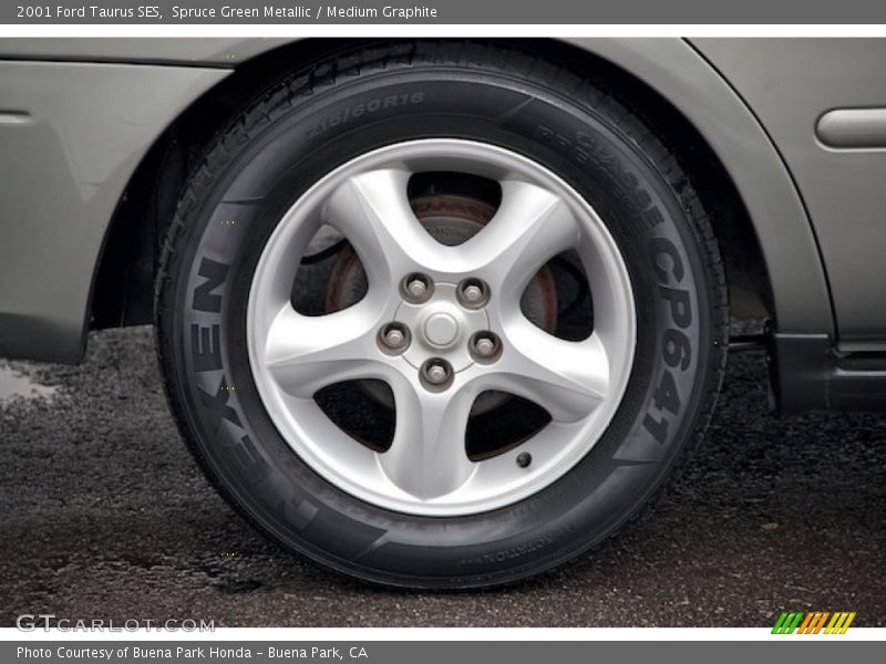Spruce Green Metallic / Medium Graphite 2001 Ford Taurus SES