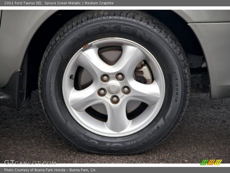 Spruce Green Metallic / Medium Graphite 2001 Ford Taurus SES
