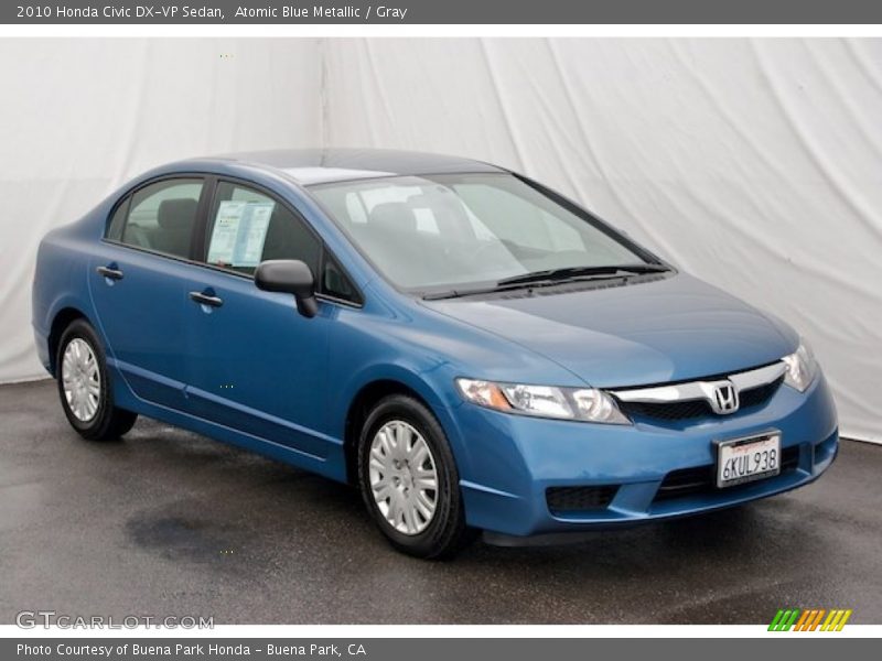 Atomic Blue Metallic / Gray 2010 Honda Civic DX-VP Sedan