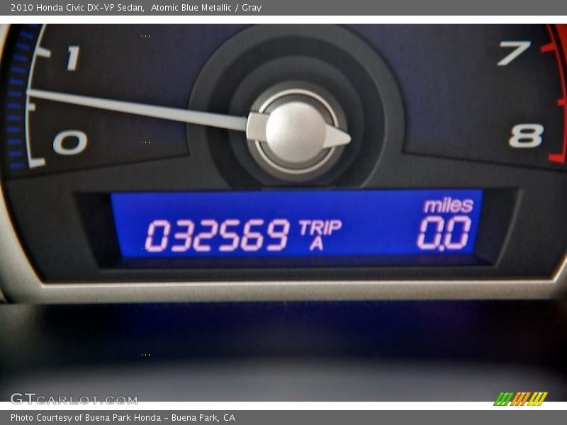 Atomic Blue Metallic / Gray 2010 Honda Civic DX-VP Sedan