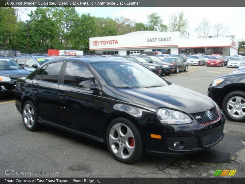 Deep Black Metallic / Anthracite Black Leather 2009 Volkswagen GLI Sedan