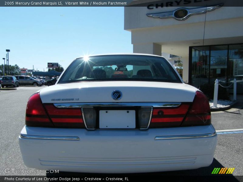 Vibrant White / Medium Parchment 2005 Mercury Grand Marquis LS