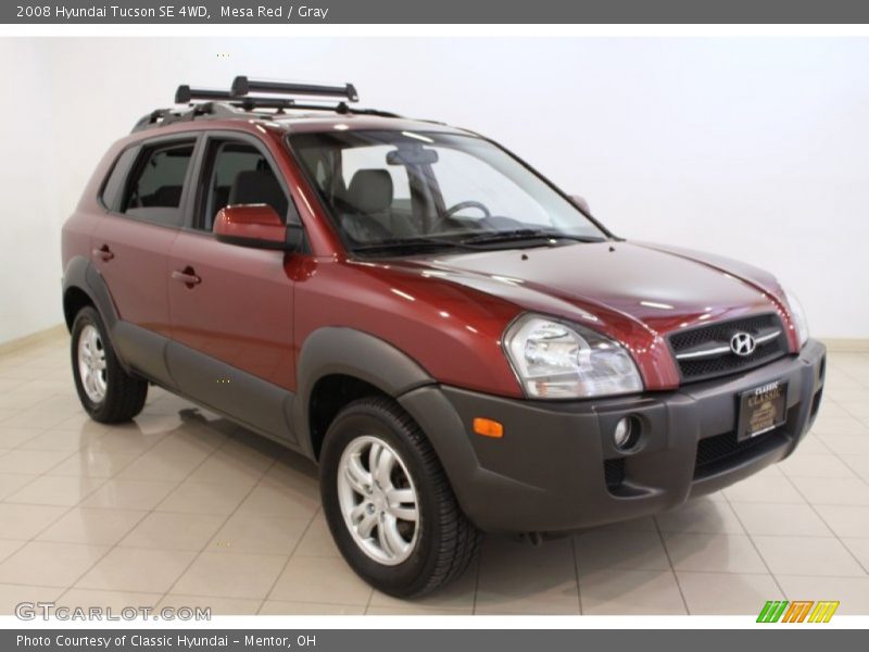 Mesa Red / Gray 2008 Hyundai Tucson SE 4WD