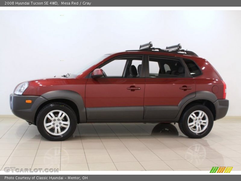 Mesa Red / Gray 2008 Hyundai Tucson SE 4WD