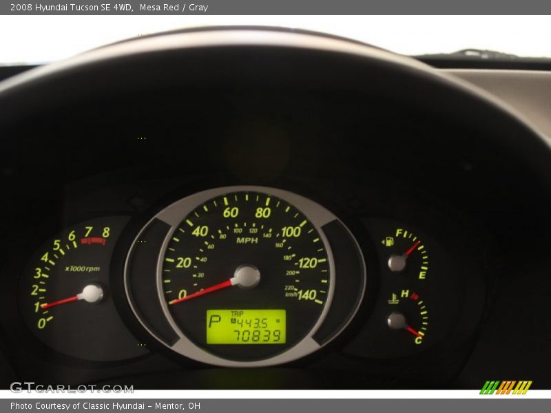 Mesa Red / Gray 2008 Hyundai Tucson SE 4WD