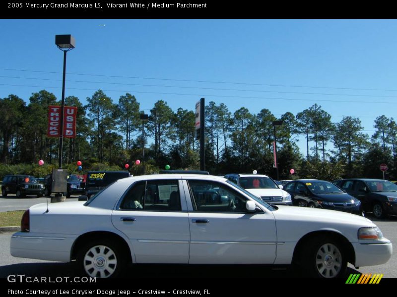 Vibrant White / Medium Parchment 2005 Mercury Grand Marquis LS