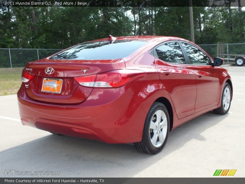 Red Allure / Beige 2011 Hyundai Elantra GLS
