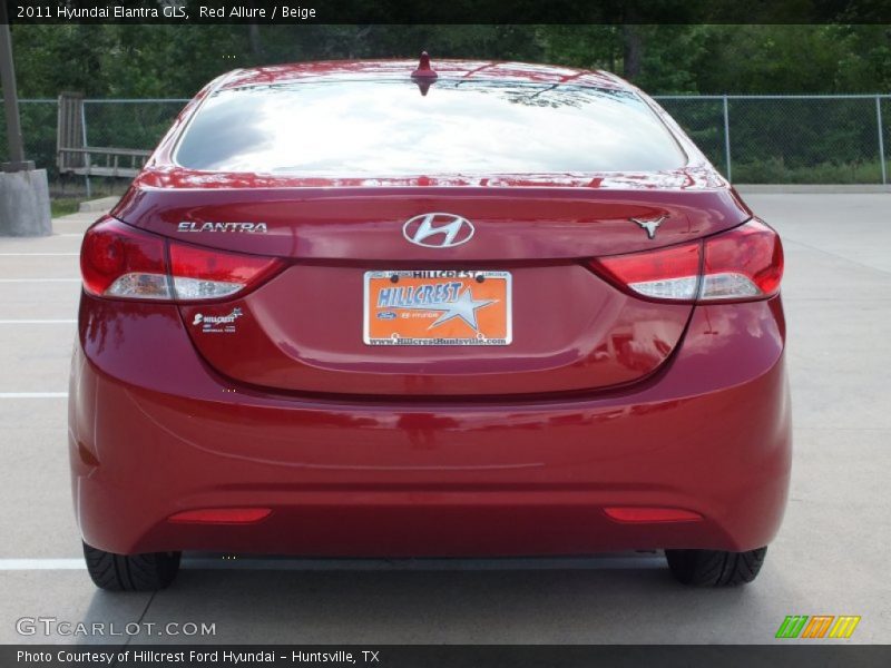Red Allure / Beige 2011 Hyundai Elantra GLS