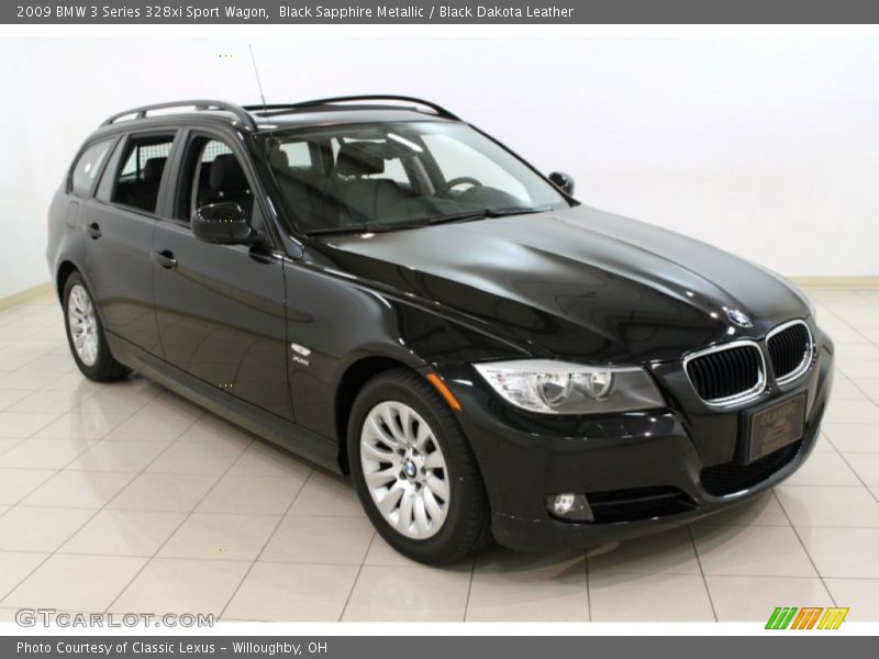 Black Sapphire Metallic / Black Dakota Leather 2009 BMW 3 Series 328xi Sport Wagon