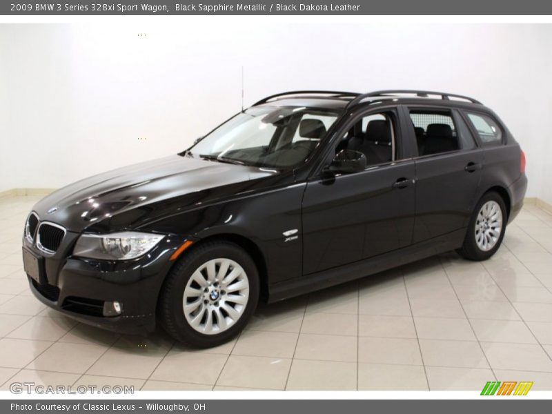 Black Sapphire Metallic / Black Dakota Leather 2009 BMW 3 Series 328xi Sport Wagon