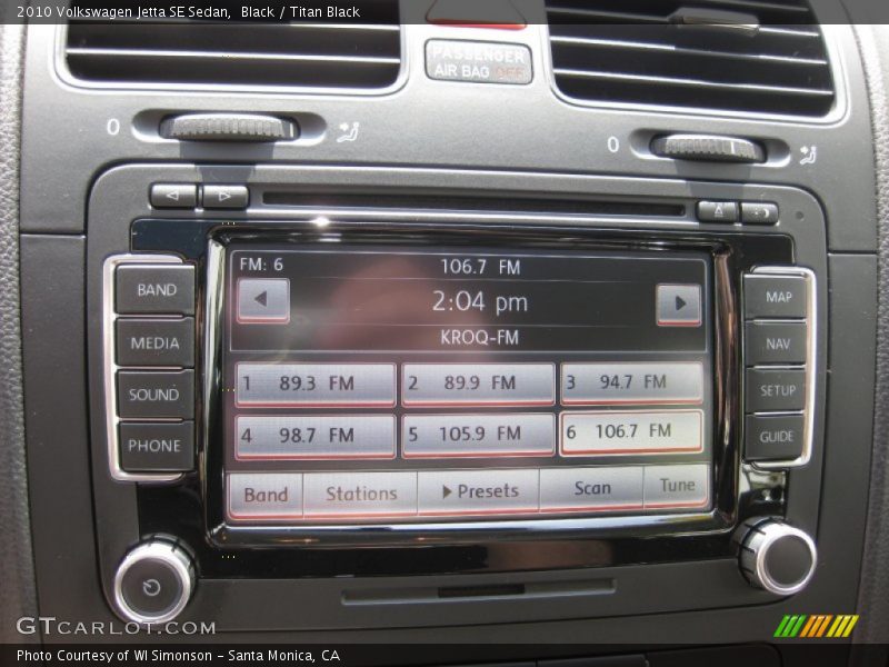 Black / Titan Black 2010 Volkswagen Jetta SE Sedan