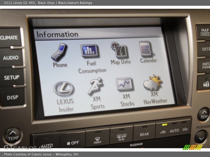 Black Onyx / Black/Auburn Bubinga 2011 Lexus GX 460