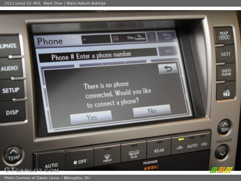 Black Onyx / Black/Auburn Bubinga 2011 Lexus GX 460