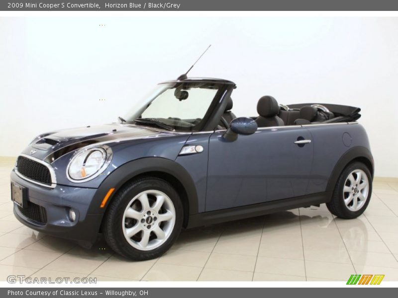 Horizon Blue / Black/Grey 2009 Mini Cooper S Convertible