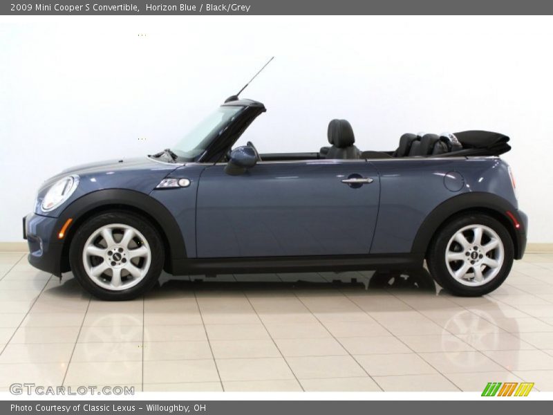 Horizon Blue / Black/Grey 2009 Mini Cooper S Convertible