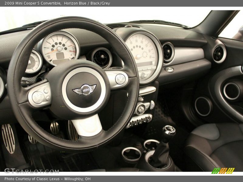 Horizon Blue / Black/Grey 2009 Mini Cooper S Convertible