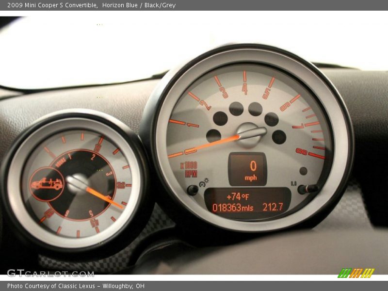 Horizon Blue / Black/Grey 2009 Mini Cooper S Convertible
