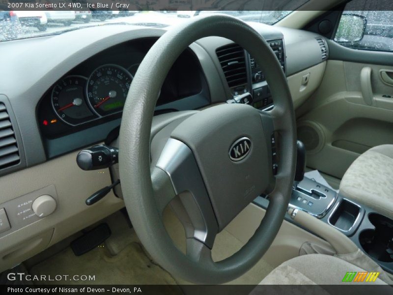 Ice Blue / Gray 2007 Kia Sorento LX 4WD