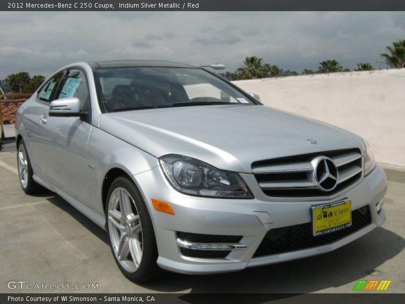 Iridium Silver Metallic / Red 2012 Mercedes-Benz C 250 Coupe