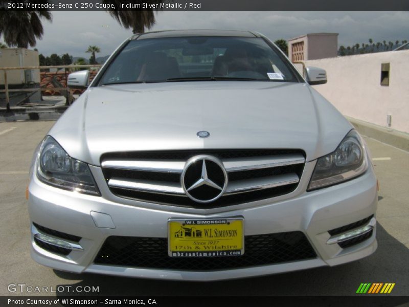 Iridium Silver Metallic / Red 2012 Mercedes-Benz C 250 Coupe