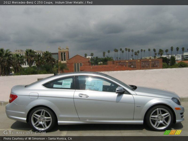 Iridium Silver Metallic / Red 2012 Mercedes-Benz C 250 Coupe