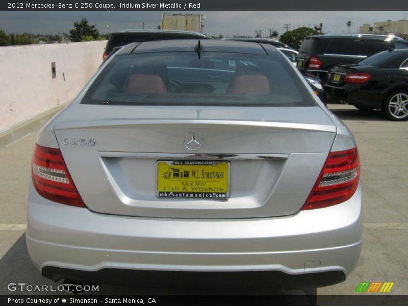 Iridium Silver Metallic / Red 2012 Mercedes-Benz C 250 Coupe