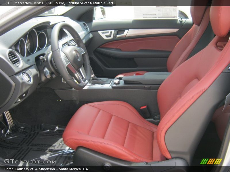 Iridium Silver Metallic / Red 2012 Mercedes-Benz C 250 Coupe