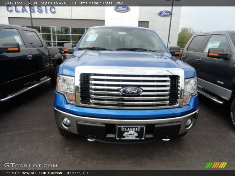 Blue Flame Metallic / Steel Gray 2012 Ford F150 XLT SuperCab 4x4