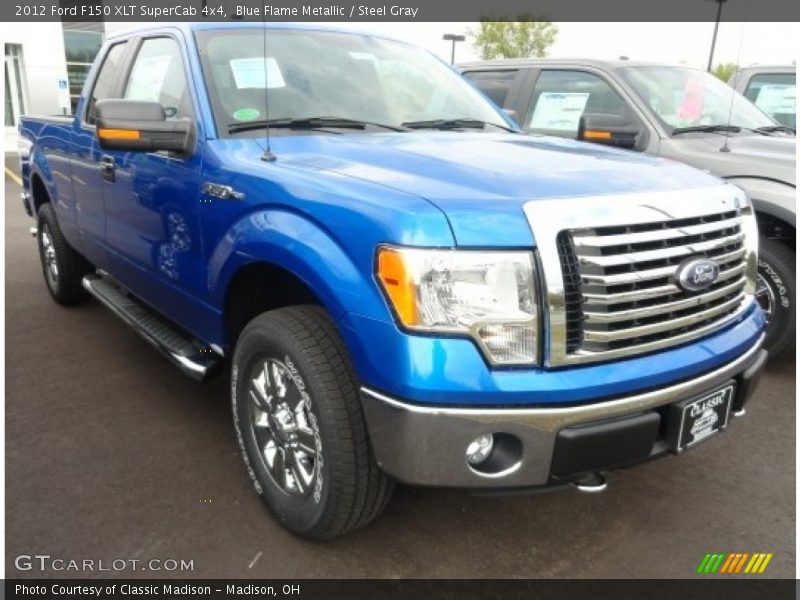 Blue Flame Metallic / Steel Gray 2012 Ford F150 XLT SuperCab 4x4