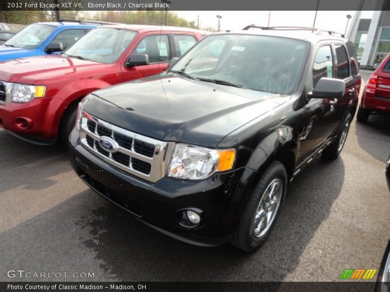 Ebony Black / Charcoal Black 2012 Ford Escape XLT V6