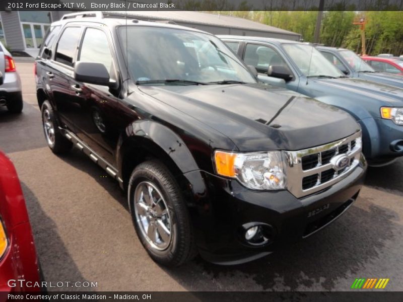 Ebony Black / Charcoal Black 2012 Ford Escape XLT V6