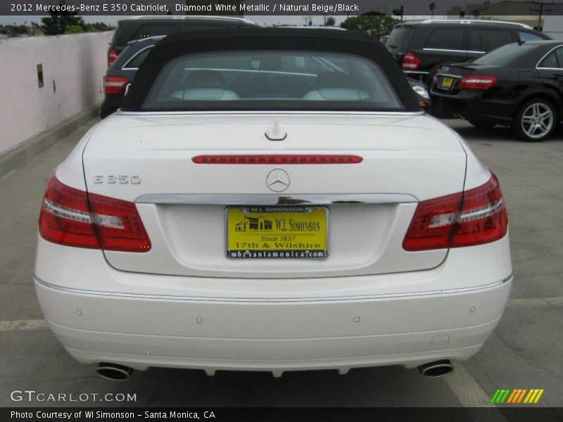 Diamond White Metallic / Natural Beige/Black 2012 Mercedes-Benz E 350 Cabriolet