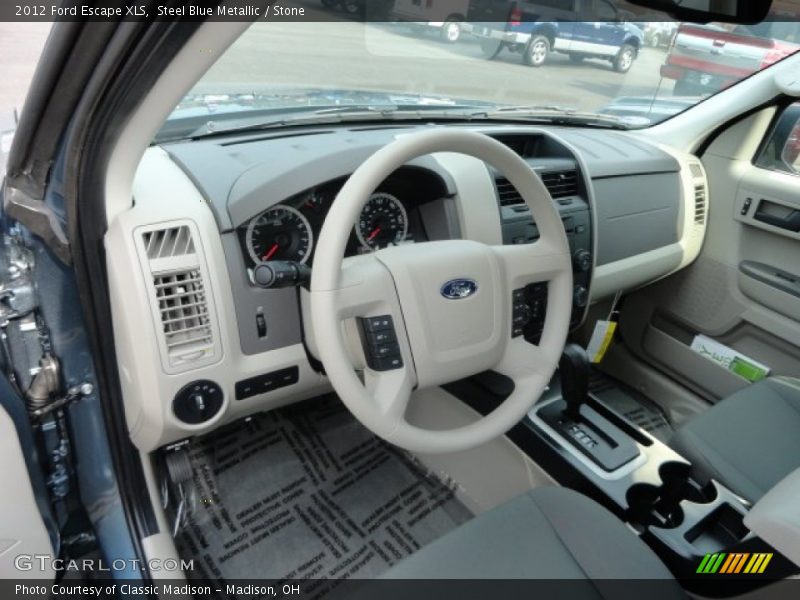 Steel Blue Metallic / Stone 2012 Ford Escape XLS