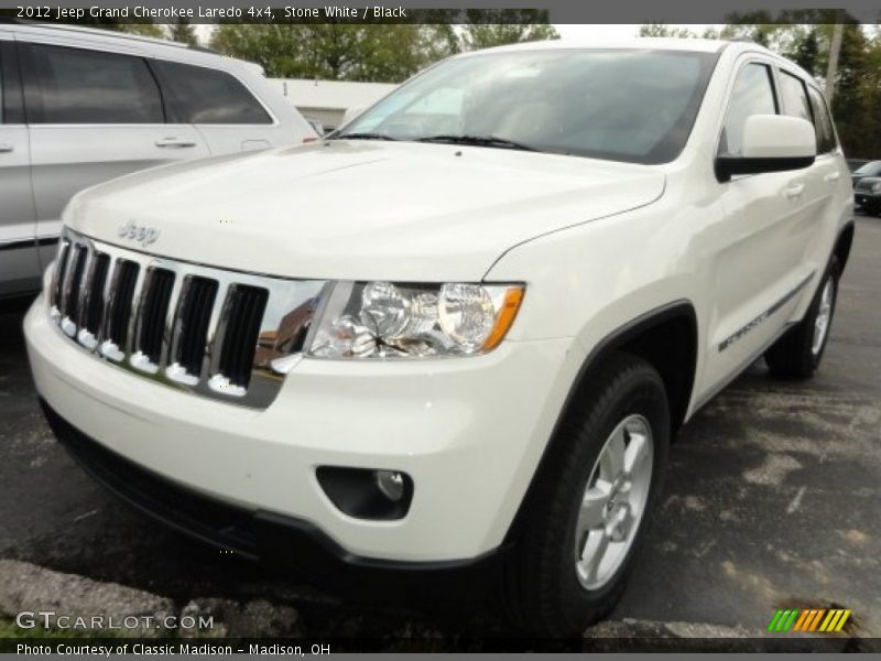 Stone White / Black 2012 Jeep Grand Cherokee Laredo 4x4