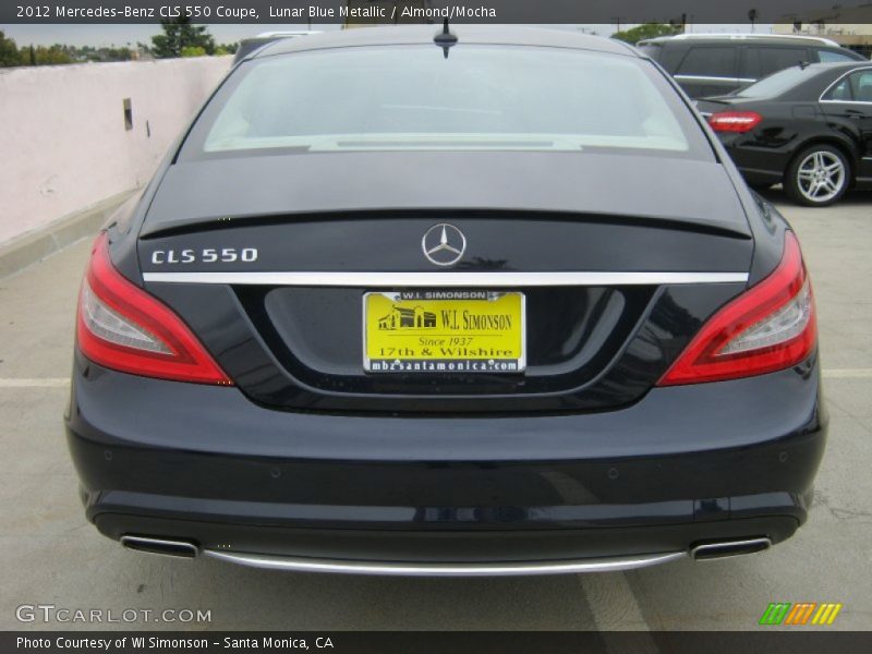 Lunar Blue Metallic / Almond/Mocha 2012 Mercedes-Benz CLS 550 Coupe