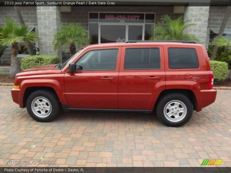 Sunburst Orange Pearl / Dark Slate Gray 2010 Jeep Patriot Sport