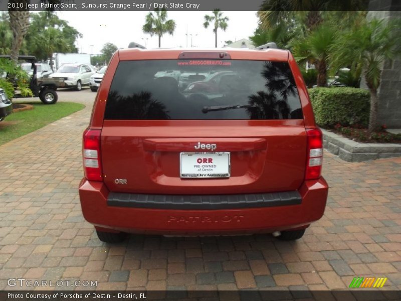 Sunburst Orange Pearl / Dark Slate Gray 2010 Jeep Patriot Sport